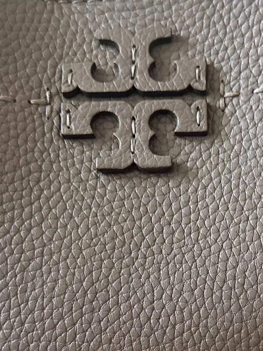 Tory Burch McGraw Hobo Bucket Back Silver Maple NWT